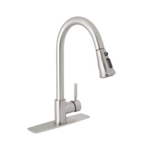 Monomando para fregadero, cuello extraíble, satín, TÚBIG