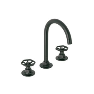 Mezcladora p/lavabo,taladros separados,redondos,negro, TÚBIG