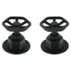 Juego de 2 manerales para regadera, volante, negro, TÚBIG