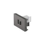 Toma de teléfono acero inox de 1.5 módulos, línea Lisboa