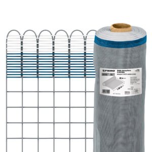 Rollo de 30 m x 1.5 m de malla mosquitera plástica gris