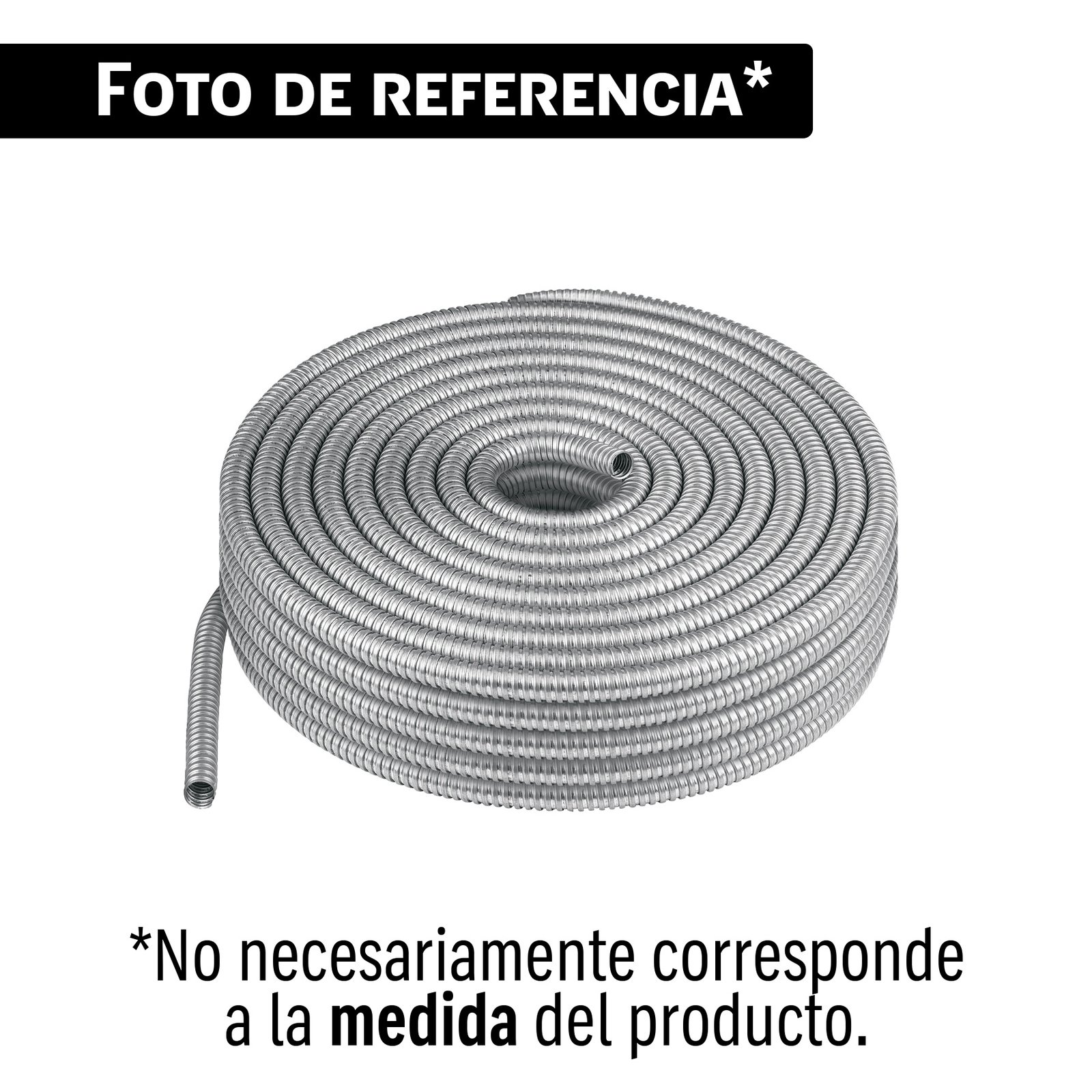 TF-3-8.jpg Rollo de 50 m de tubo flexible metálico de 3/8', VOLTECK - Image 1