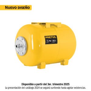 Tanque hidroneumático horizontal, 50 litros, PRETUL