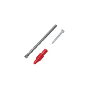 Kit de 20 taquetes 1/4' con pijas #8 y 1 broca 1/4', FIERO