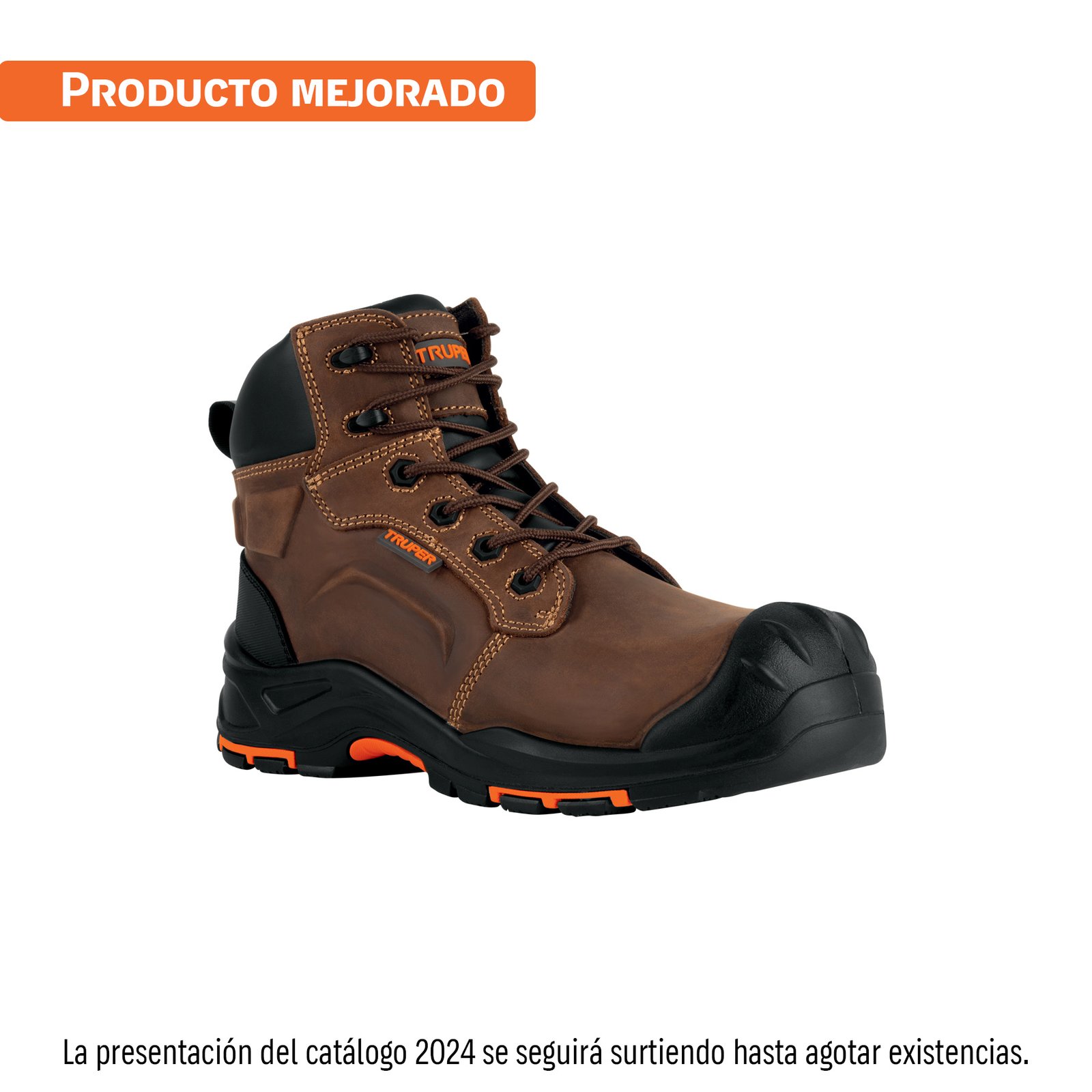 Bota de seguridad café, #30 casquillo de aramida, TRUPER